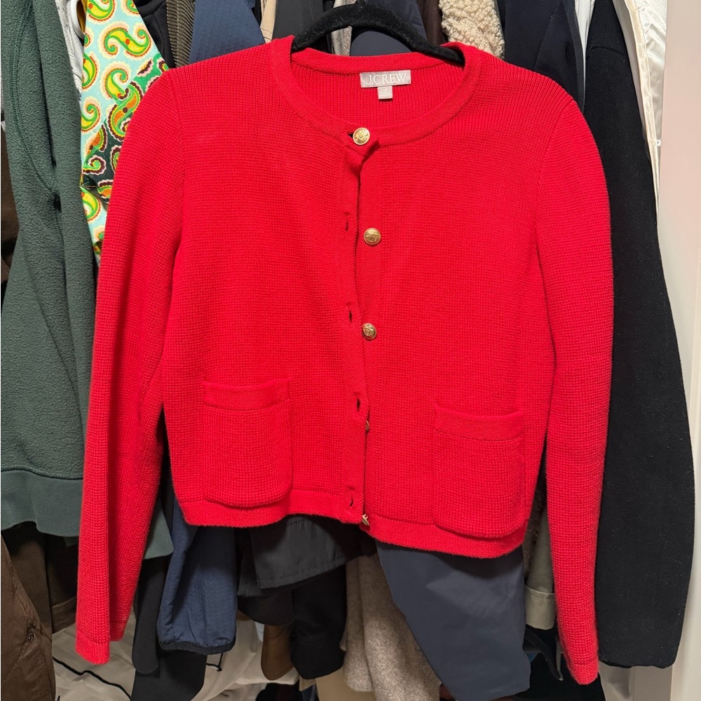 J. Crew Red Emilie sweater